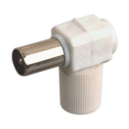 CONECTOR ANTENA MACHO-ACODADA BLANCO 10532BL