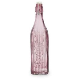 BOTELLA VIDRIO GASEOSA 1L CUADRADA ROSA VIBA