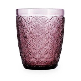 VASO VIDRIO RELIEVE ROSA 29CL ROSE MOON (CAJA-6UN)