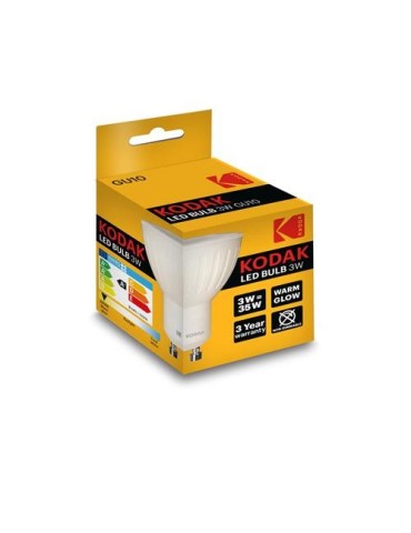 BOMBILLA LED DICROICA KODAK GU10 3W CALIDO