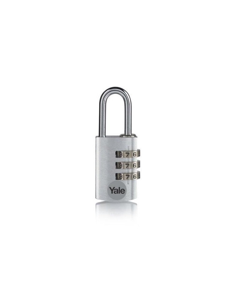 CANDADO COMBIN. ALUM. 20MM. PLATA YE3CB/20/121/S