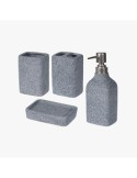 SET DE BAÑO DE CERÁMICA CON ACABADOS CROMADOS