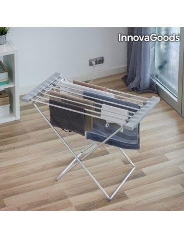 TENDEDERO ELECTRICO PLEGABLE 120W GRIS 8 BARRAS