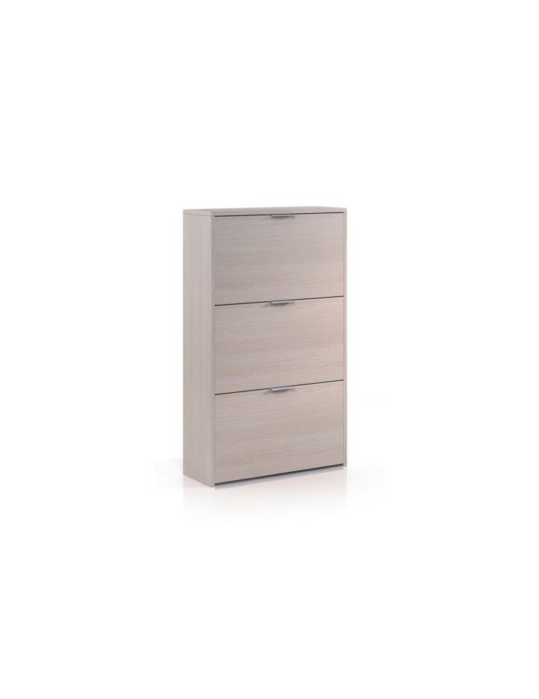 ZAPATERO 3 PUERTAS 18 PARES ROBLE 60X113X22 LC7877