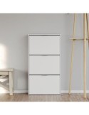 ZAPATERO 3 PUERTAS 18 PARES BLANCO 60X113X22CM