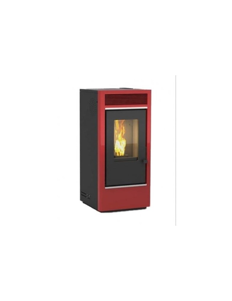 ESTUFA PELLET 12,60KW WIEN S1 PLUS ROJO S3000P