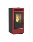 ESTUFA PELLET 12,60KW WIEN S1 PLUS ROJO S3000P