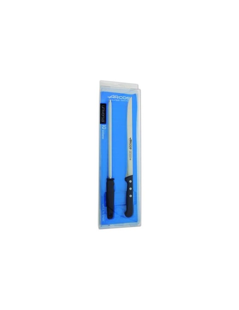 CUCHILLO JAMON.+CHAIRA ESTUCHE 2855