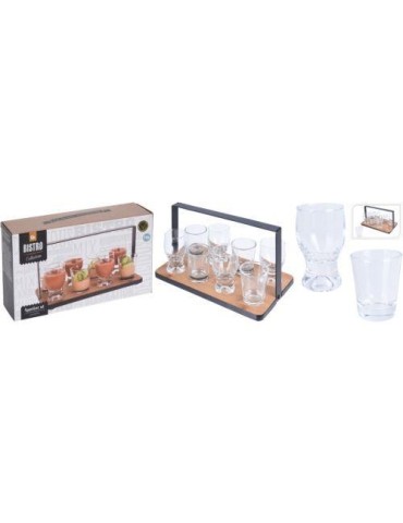 SET BANDEJA CON VASOS 9PZAS. 210000510