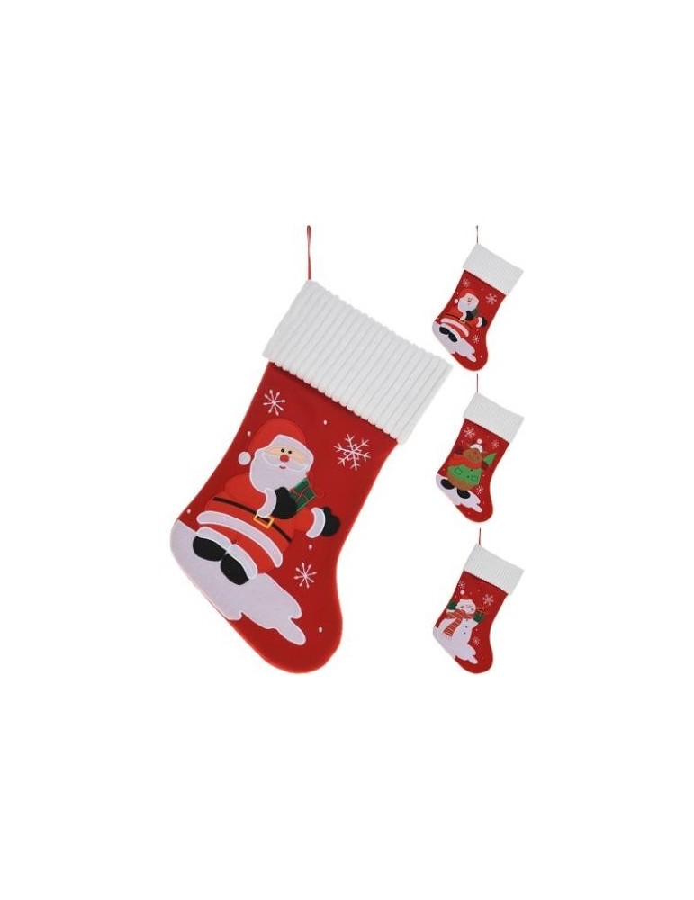 CALCETIN CON COLGADOR MOTIVOS NAVIDEÑOS  AAF201100
