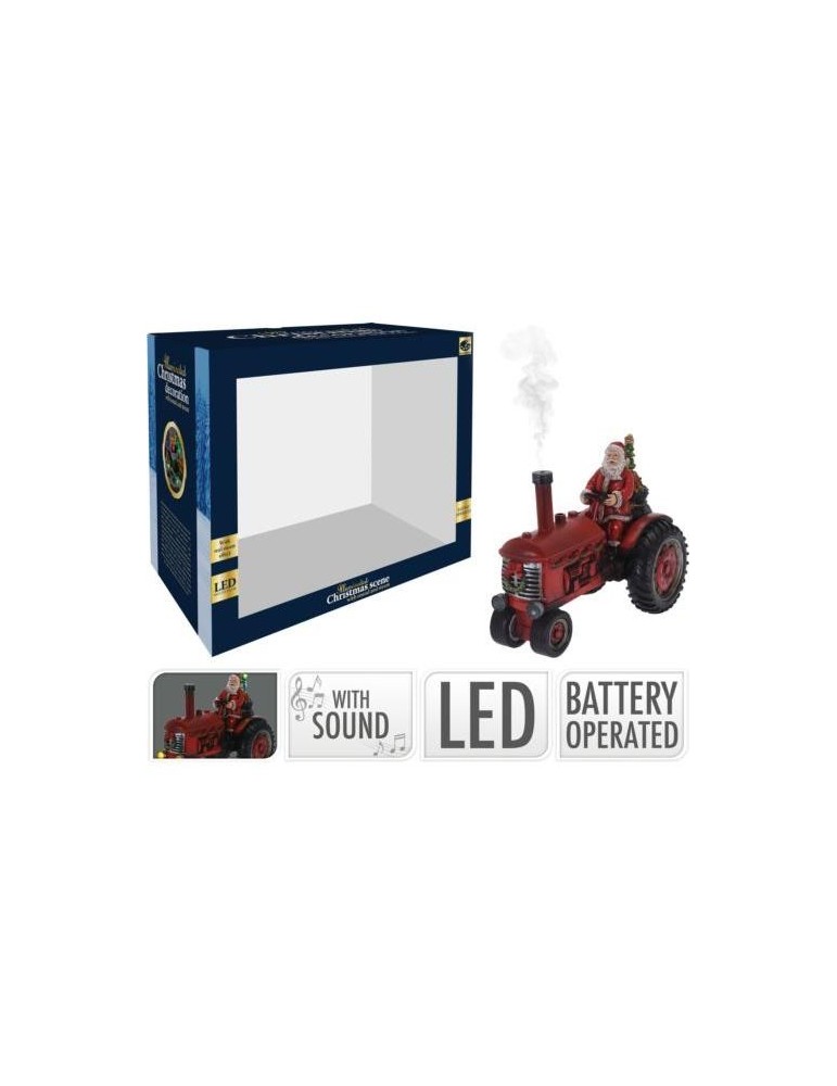 TRACTOR PAPA NOEL 28CM LUMINOSO ACD003050