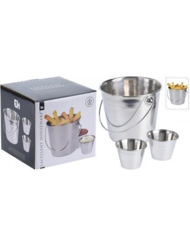 SET 3 PIEZAS PARA APERITIVOS ACERO INOX. A12405130