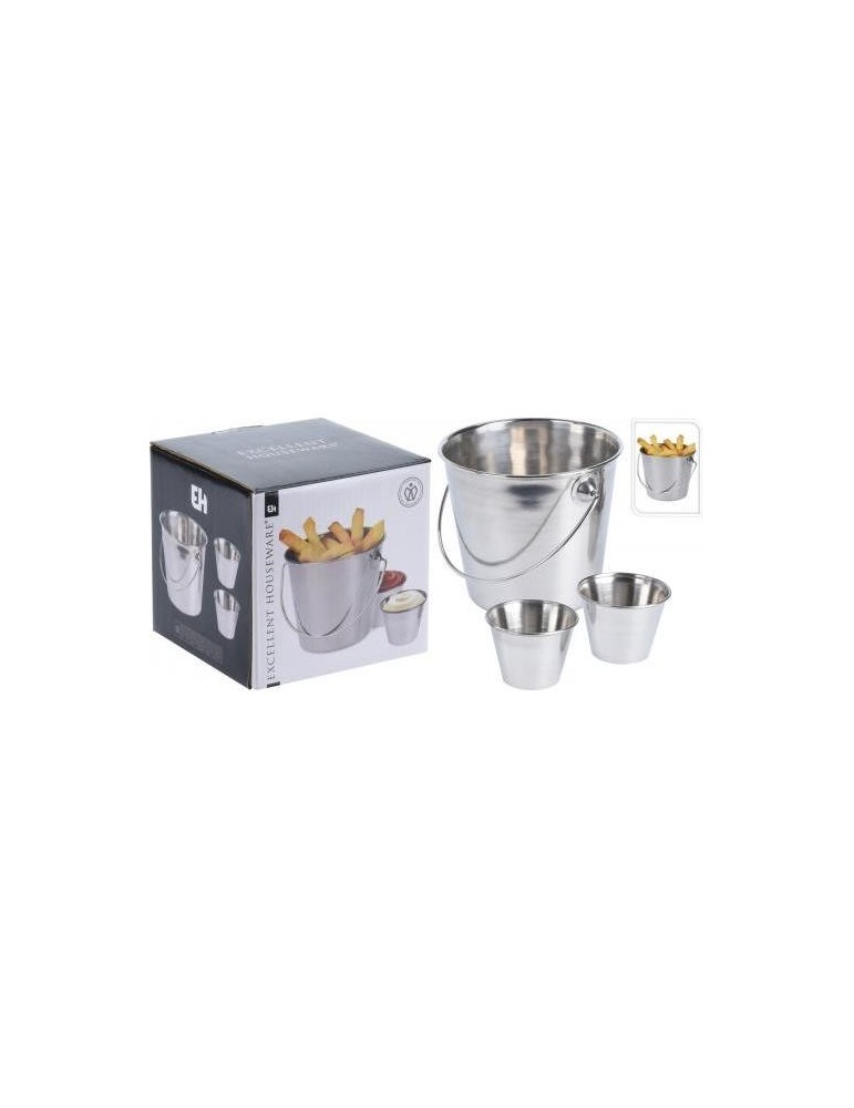 SET 3 PIEZAS PARA APERITIVOS ACERO INOX. A12405130