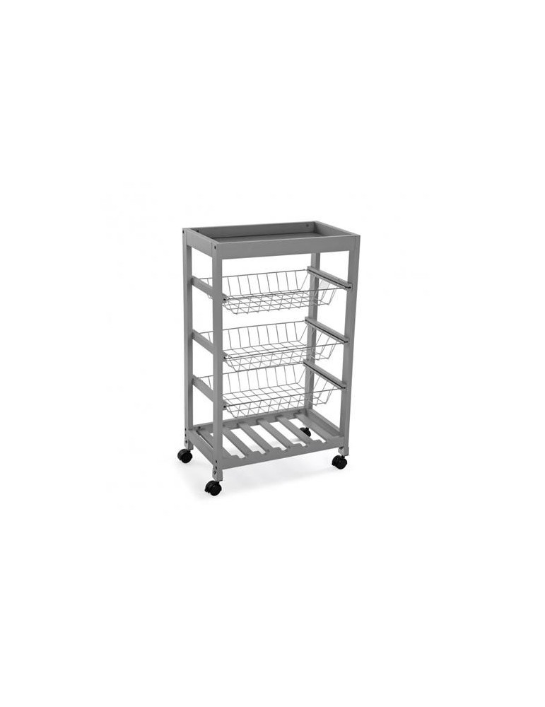 VERDULERO ACERO 3 CESTAS GRIS 998230 095