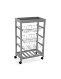 VERDULERO ACERO 3 CESTAS GRIS 998230 095