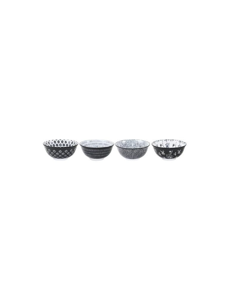 BOL PORCELANA SURTIDO 4 NEGRO 15CM 691901
