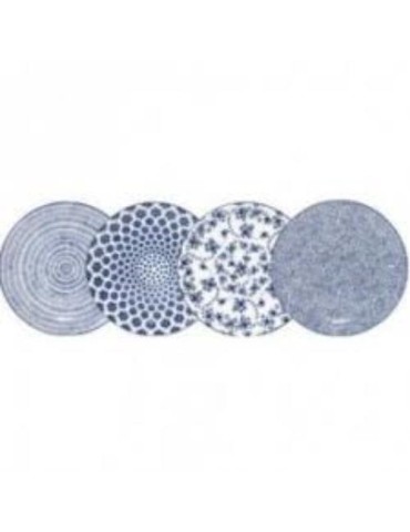 VAJILLA PORCELANA 12 PIEZAS AZUL 691700