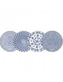 VAJILLA PORCELANA 12 PIEZAS AZUL 691700