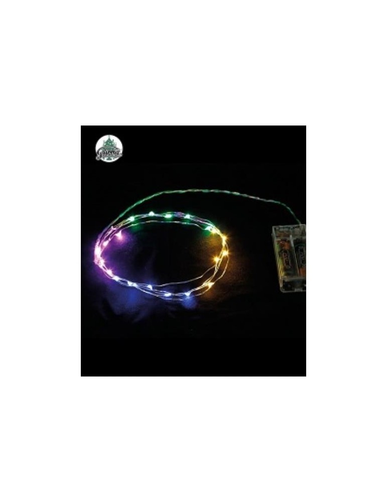 HILO 1 M. 10 LED MULTICOLOR PILAS 22053