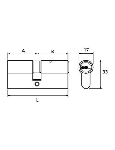 CILINDRO SEGURIDAD M650/30/40N TESA