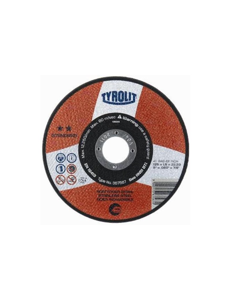 DISCO CORTE INOXIDABLE STANDAR 125X1X22