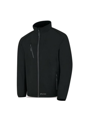 CAZADORA SOFTSHELL CUARZO NEGRO XXL