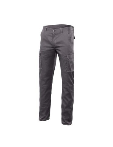 PANTALON ALGODON/FIBRA/POLIESTER STRETCH GRIS  T42