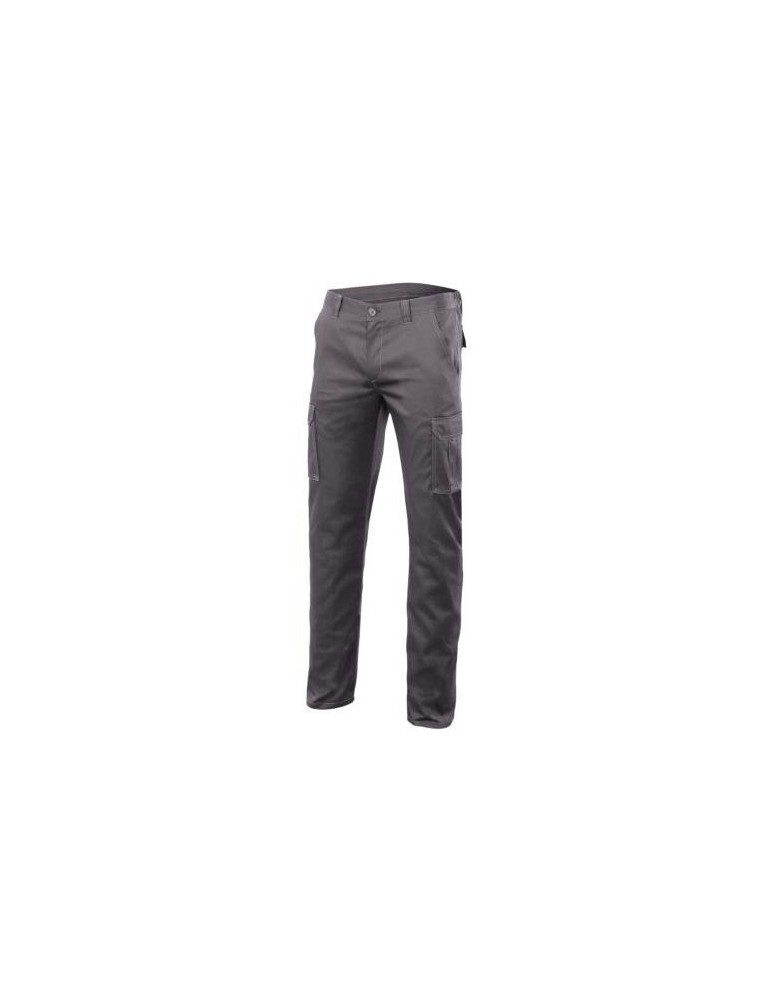 PANTALON ALGODON/FIBRA/POLIESTER STRETCH GRIS  T42
