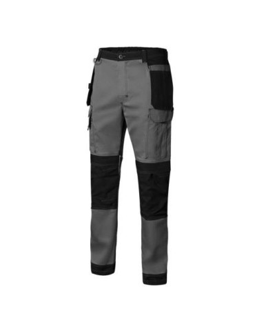 PANTALON CANVAS STRETCH GRIS/NEGRO T/2XL