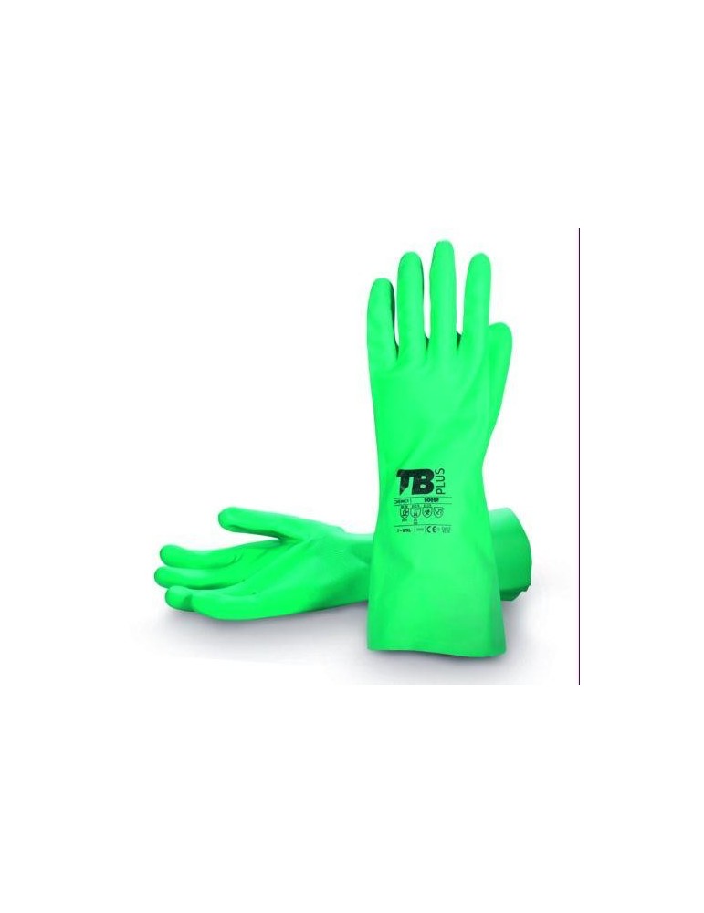 GUANTE SIN SOPORTE NITRILO  9009F QUIMICO VERDE 8