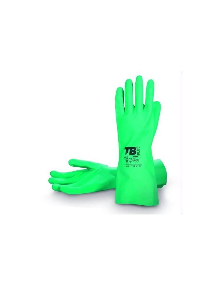 GUANTE SIN SOPORTE NITRILO  9009F QUIMICO VERDE 9