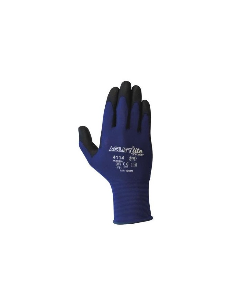 GUANTE AGILITY LITE NYLON CON PU. H4114/9 PAR