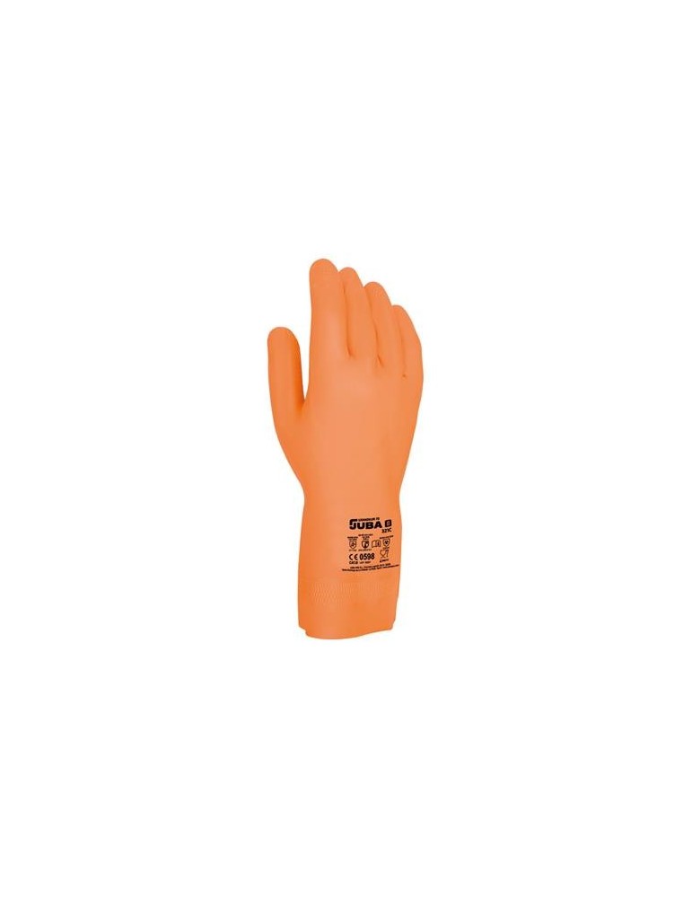 GUANTE GRANDEUR 70 LATEX 321/C T-6 PAR NARANJA