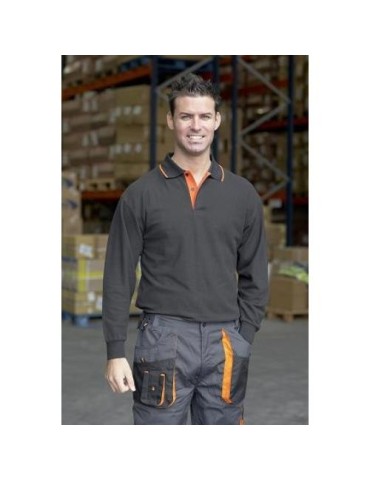POLO TOP RANGE MANGA LARGA CON BOLSILLO 618 S