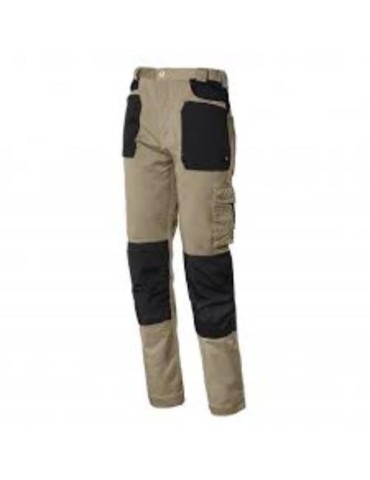 PANTALON STRETCH EN CAJA BEIGE/NEGRO L  8730B