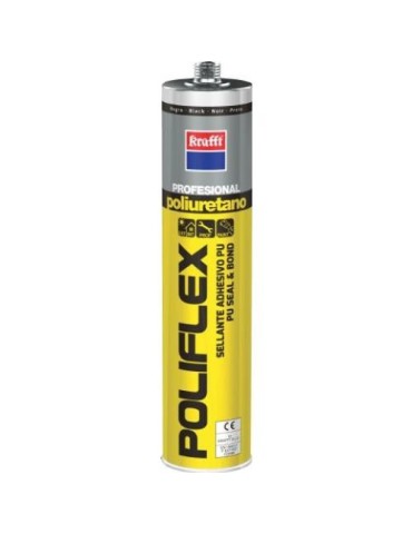 MASILLA POLIURETANO POLIFLEX NEGRO 300 ML. 50033