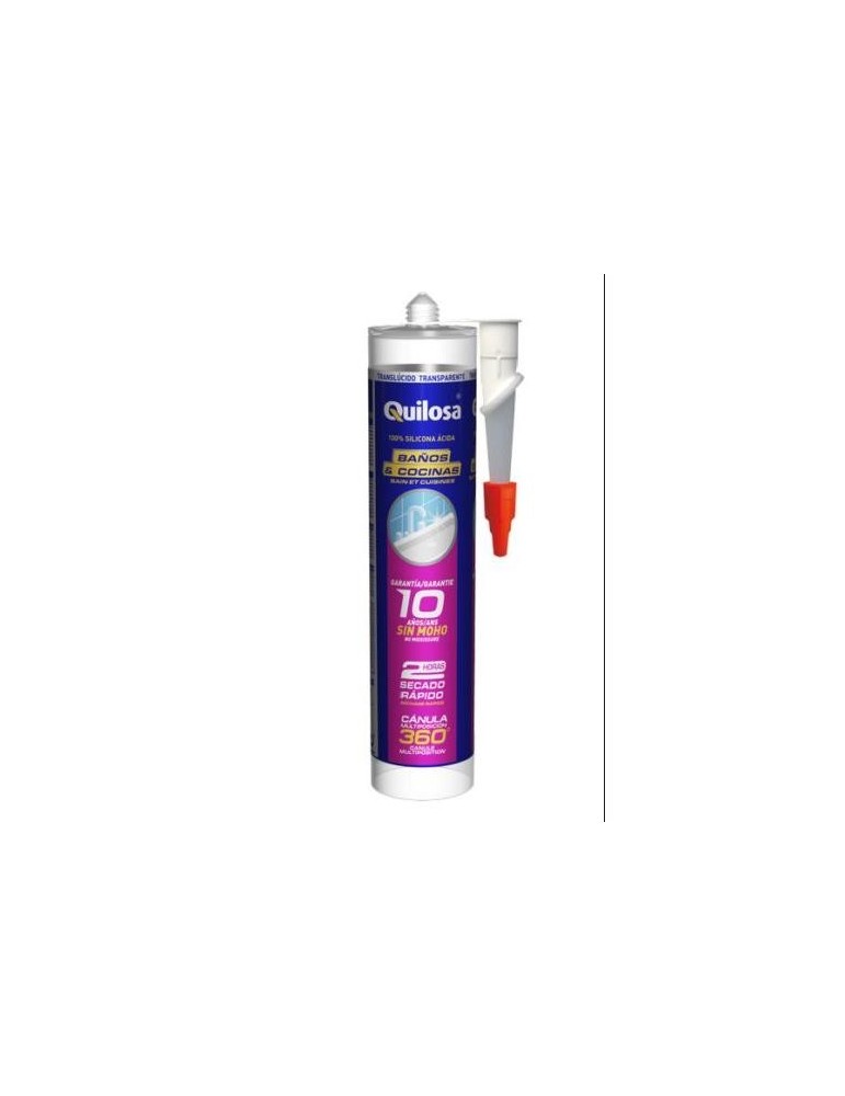 SILICONA BAÑOS COCINAS ANTIMOHO TRANSLUCIDO 280ML
