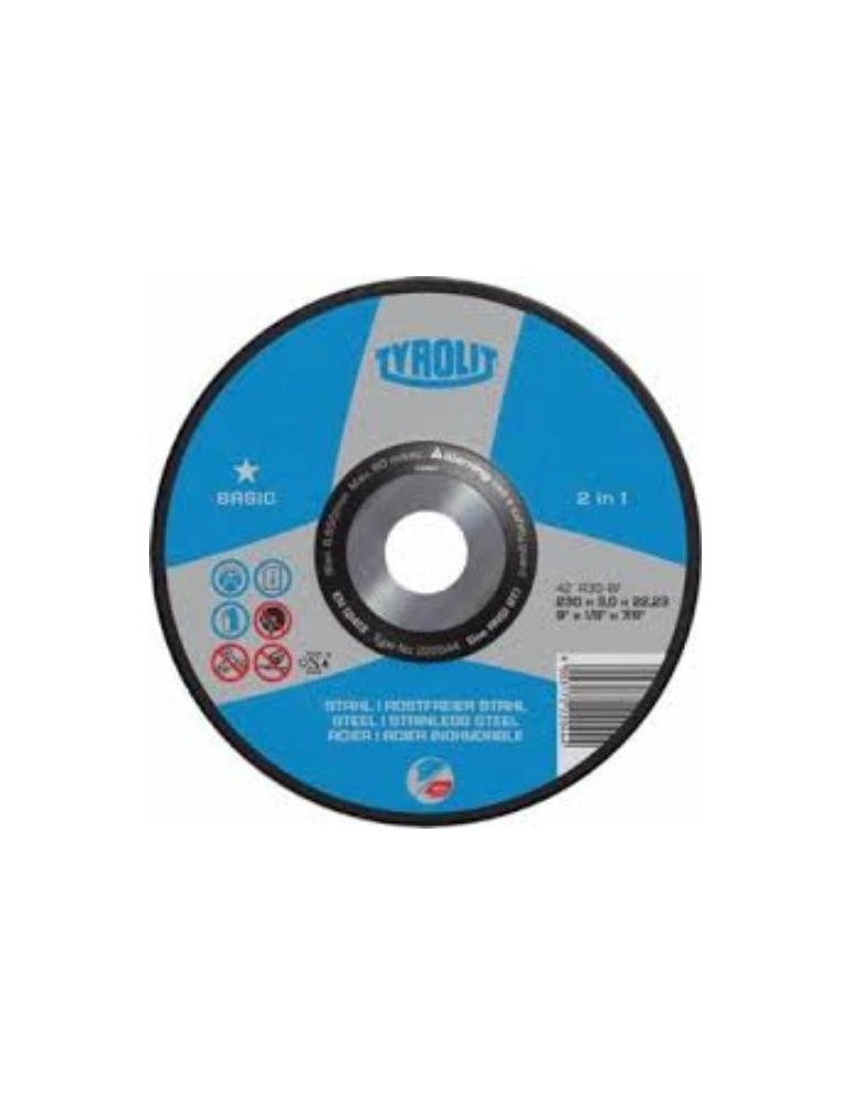 DISCO FIBRA ACERO/ALUM./MAD. 115X22 A36 B15