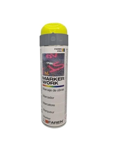 MARCADOR DE OBRA PROFESIONAL SPRAY  AMARILLO 500ML