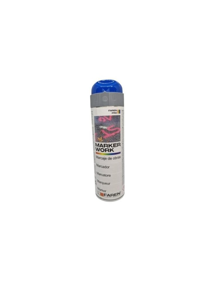 MARCADOR DE OBRA PROFESIONAL SPRAY  AZUL 500ML