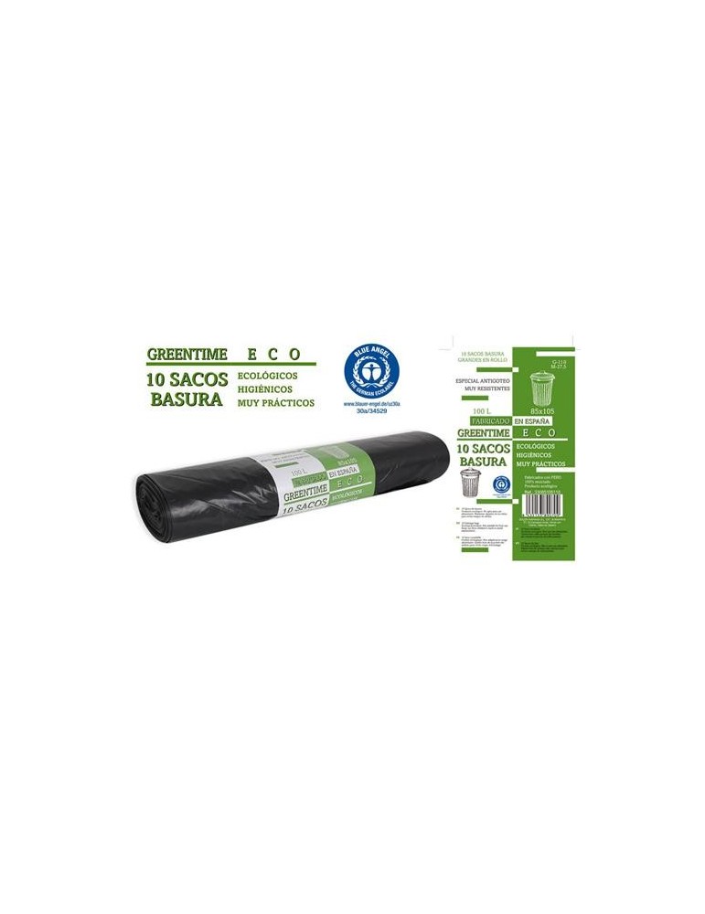 ROLLO 10 BOLSAS BASURA 85X105 G-110 100L ECO