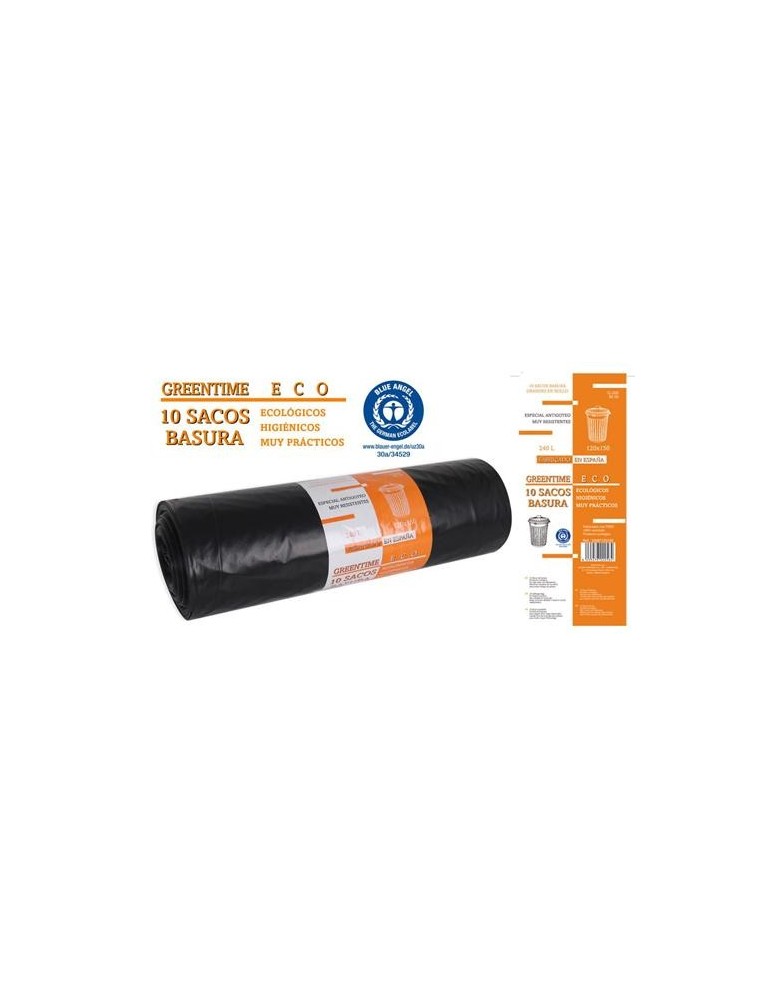 ROLLO 10 BOLSAS BASURA 120X150 G-200 240L ECO