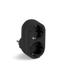 ADAPTADOR DOBLE TT 16A-250V NEGRO 1332-N