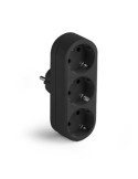 ADAPTADOR TRIPLE TT 16A-250V NEGRO 1333-N