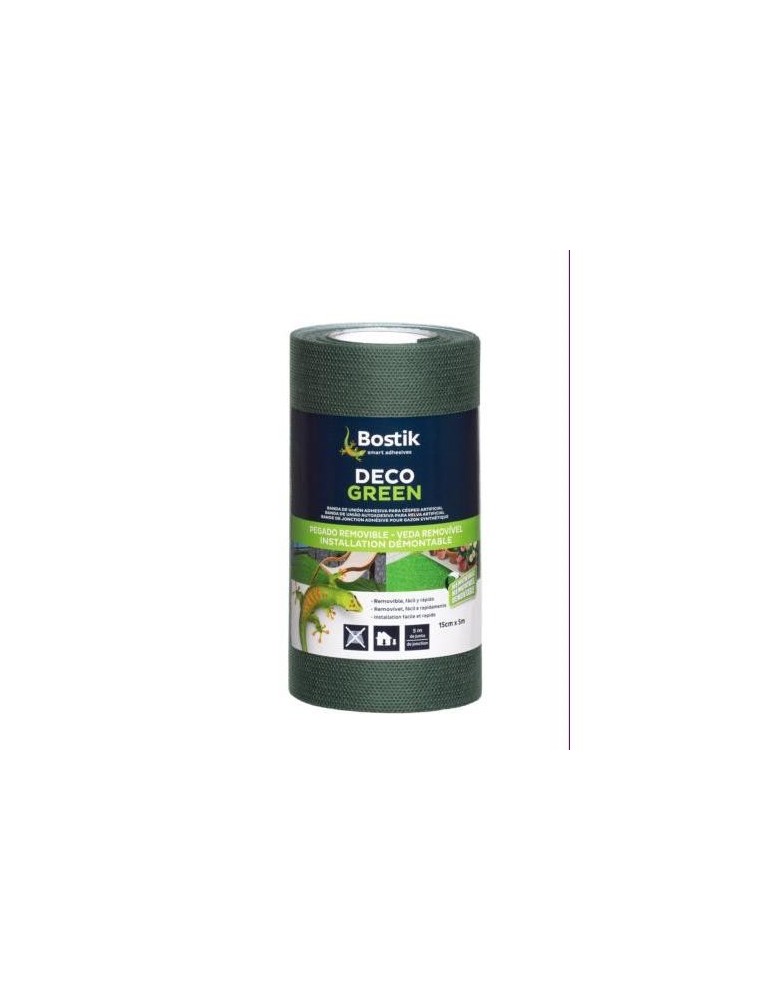 BANDA UNION ADHESIVA P/CESPED DECO GREEN 5M.X15MM.