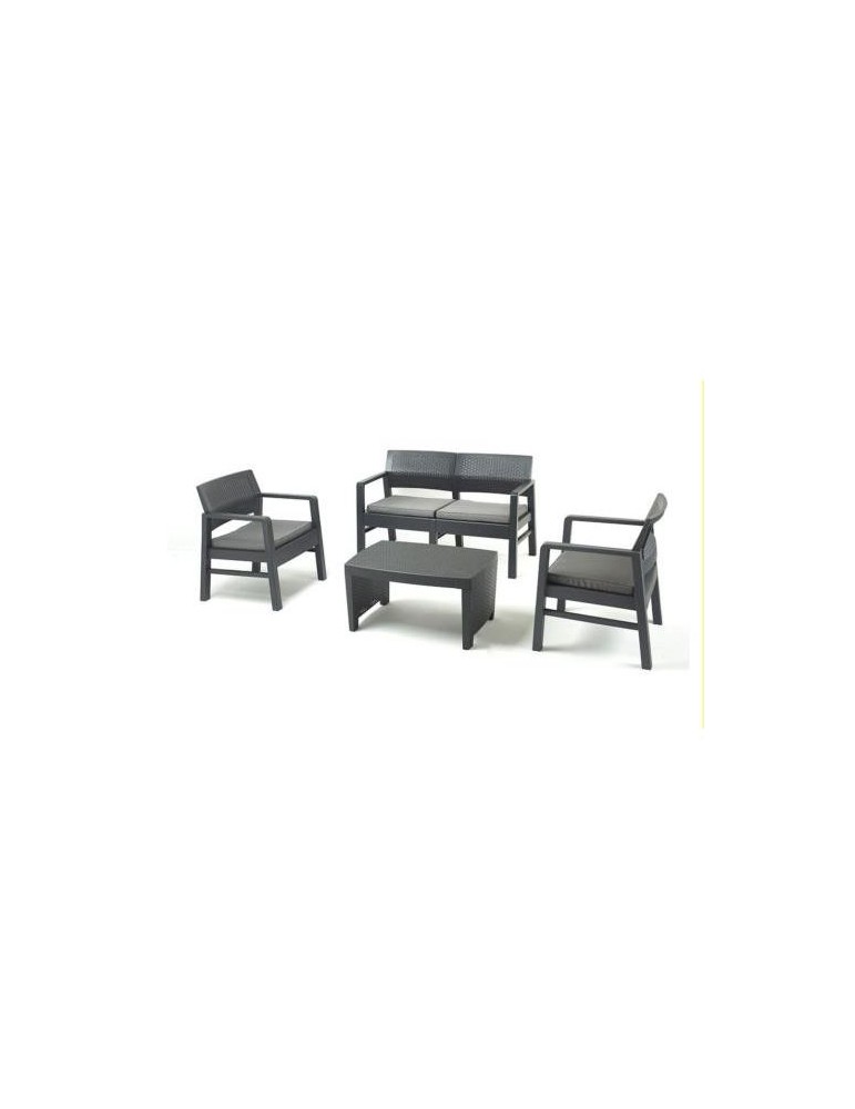 CONJUNTO SOFA + 2 SILLONES + MESA C/COJINES