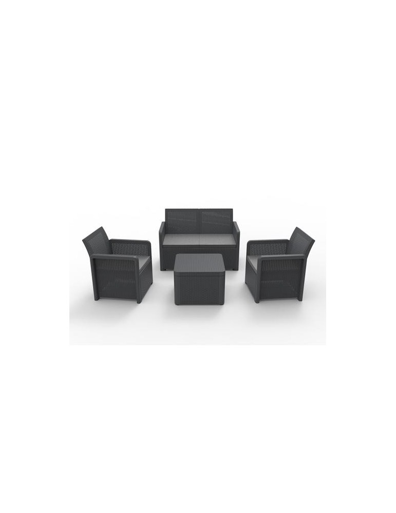 SET JARDIN NASSAU STORAGE 2 SILLONES + SOFA + MESA