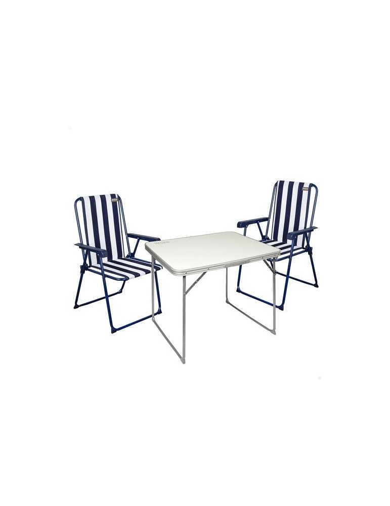 SET MESA 80X60X70 CM+2 SILLAS PLEGS 53X47X40/85CM
