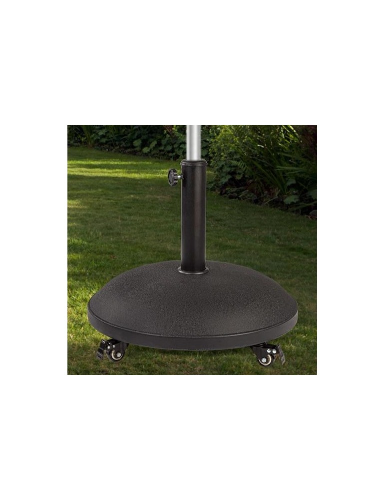 SOPORTE PARASOL CEMENTO C/RUEDAS D50X34CM 25KG
