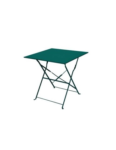 MESA BALCON PLEGAB.ACERO 60X60CM.CORDELIA TURQUESA